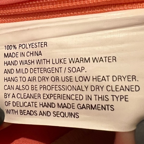 Jordan Peach Satin Rosette Long Evening Gown. Size 10. - Picture 8 of 10